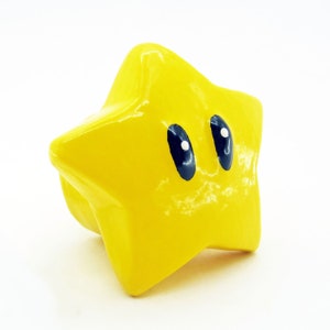 Super Mario Star Drawer Knobs | Nintendo Game Room | Cute Star Video Game Furniture Knobs