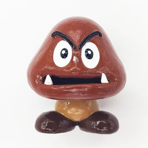 Super Mario Goomba Furniture Knob - nintendo video game decor compatible w/ cabinets closets cupboards dressers drawers & more
