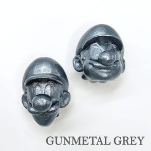 Super Mario-personageknoppen - Metallic zwart, wit en nog veel meer opties voor jouw gamer-geek huis