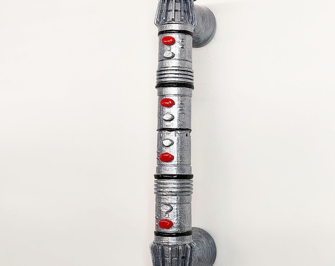 Featured listing image: Star Wars Light Saber Drawer Handle - Darth Maul Dual Lightsaber Star Wars Decor Furniture Pull Handle Drawer Pull Cabinet Handle