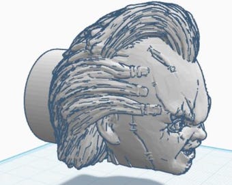 Chucky Doll Head Character Drawer Pull - Scary Horror Movie Cabinet Knob