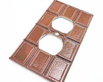 Chocolate Candy Bar Resin Wall Cover Plate Single Light Switch Power Outlet Single Rocker Toggle Cute Home Decor Decorative Accessories