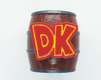 DK Barrel Furniture Knob - Donkey Kong Retro Nintendo Drawer Pull, Arcade Game Cabinet Hardware