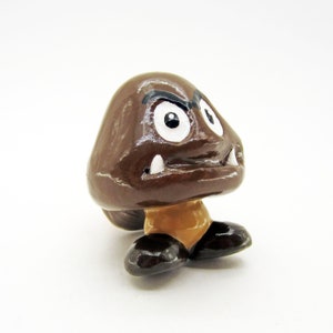 Super Mario Goomba Furniture Knob - nintendo video game decor compatible w/ cabinets closets cupboards dressers drawers & more