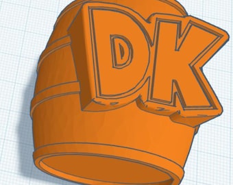 DK Barrel Furniture Knob - Donkey Kong Retro Nintendo Drawer Pull, Arcade Game Cabinet Hardware