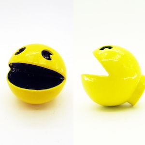 Pac-Man + Ghost / Scared Ghost Furniture Knobs - video game decor compatible w/ cabinets closets cupboards dressers drawers & more