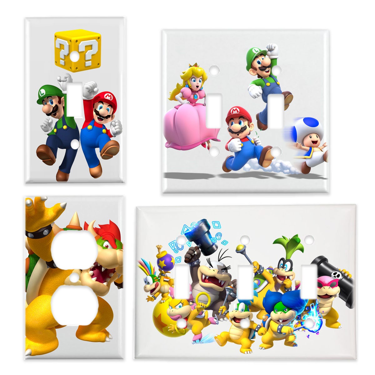 Super Mario Bros Light Switch Cover Power Outlet Plate Mario