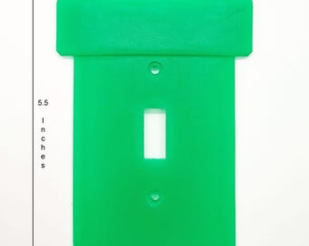 Mario Warp Pipe Wall Cover Plate | Glow in Dark Resin Cast Light Switch Cover Power Outlet Single Rocker Nintendo video game decor