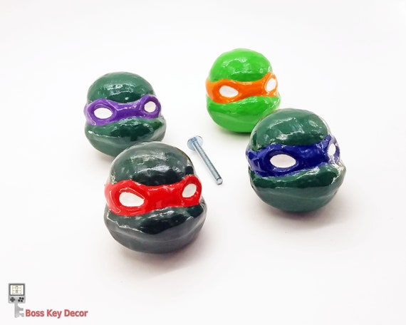 Teenage Mutant Ninja Turtles Drawer Pulls Tmnt Dresser Knobs Etsy