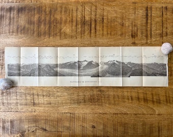 Vintage travel EGGISHORN, SWISS ALPS mountain guide print from 1911