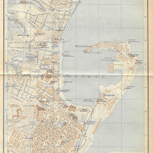 Vintage reisgids print messina italië uit 1936