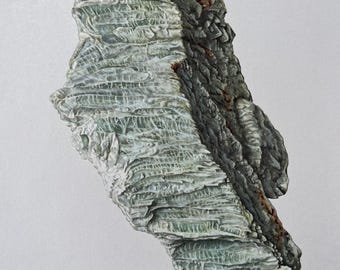 Vintage Talc Mineral Print, 1960s Geology Lithograph