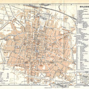 Vintage Reiseführer Bologneser Italien von 1913