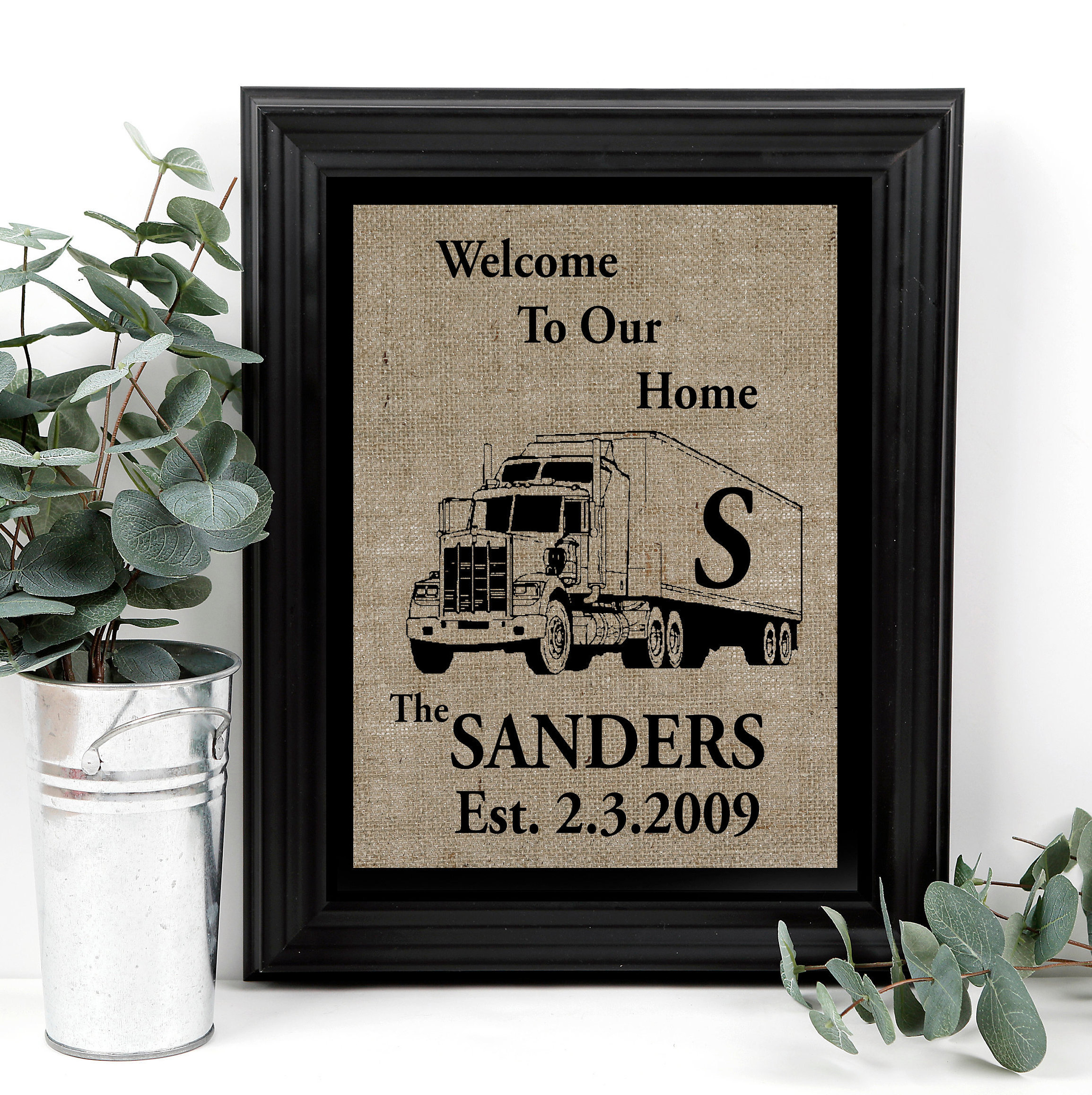 Personalized Truck Driver Gift Truck Driver Art Truck Driver Etsy