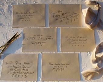 Custom Calligraphed Envelopes
