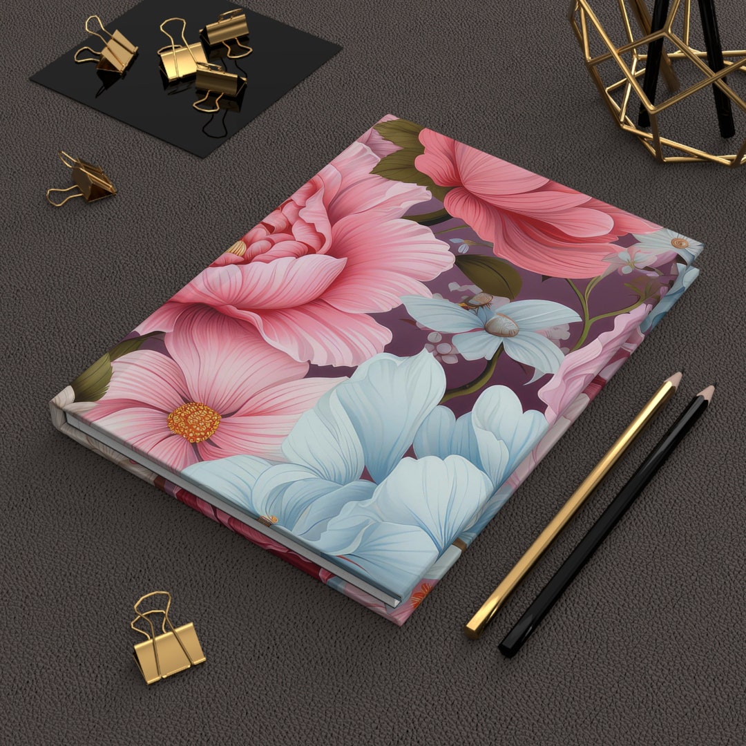 Matte Cover Journal Floral Hardcover Journal Matte - Etsy