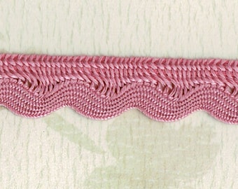 5 Yards 1/2" Rose Pink Ric Rac Trim with Lip 10824