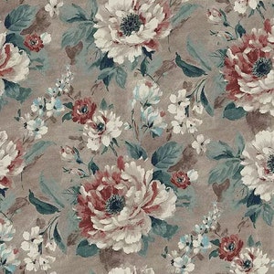 All Over Floral Fabric Villa Toscana by Wallquest LB40201F per Yard