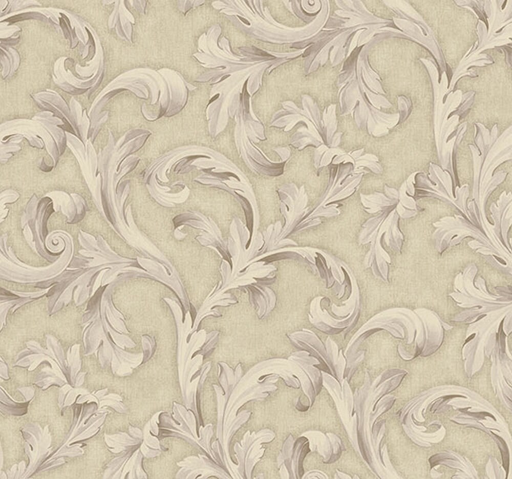 Acanthus Leaf Scroll Wallpaper Document by Wallquest DM20308 - Etsy
