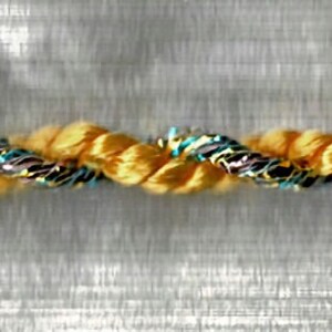 5 iarde 5/32" 4 mm di filo intrecciato in lamina oro e arcobaleno I1MR2-GR