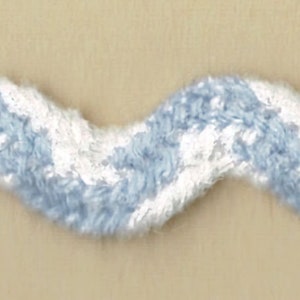 5 Yards 5/8&quot; Baby Blue, White Chenille Ric Rac Trim 14624
