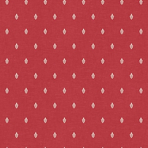 French Country Petite Fleur-de-Lis Look Small Print Wallpaper - Ruby - Seabrook - Wallquest - FC60601