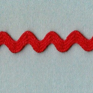 5 Yards 1/4&quot; Tomato Red Ric Rac Trim 82T
