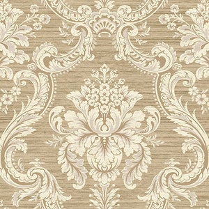 Tapestry Damask Fabric Villa Toscana by Wallquest LB40005F Upholstery per Yard