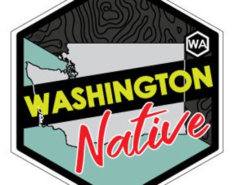 Washington State Native Sticker 3x3 inch