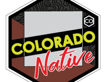 Colorado State Native Sticker 3x3 inch