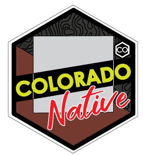 Colorado State Native Sticker 3x3 Inch - Etsy