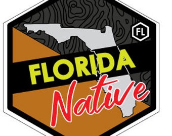 Florida State Native Sticker 3x3 inch