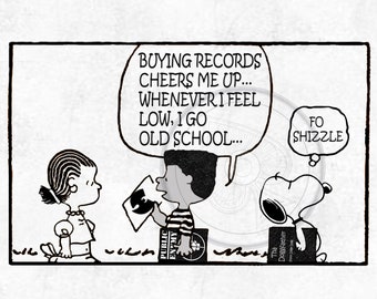 Sinta-se deprimido, pegue crianças do hip hop, estampa de cachorro - estilo antigo de história em quadrinhos