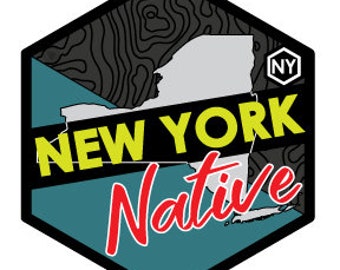 New York State Native Sticker 4x4 inch