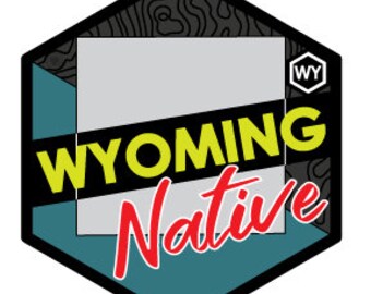 Wyoming State Native Sticker 4x4 inch