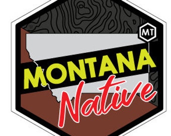 Montana State Native Sticker 3x3 inch