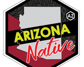 Arizona State Native Sticker 3x3 inch
