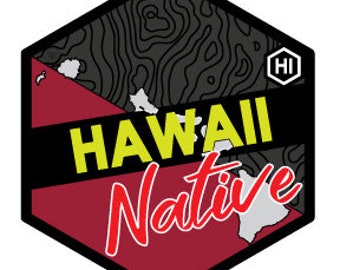 Hawaii State Native Sticker 4x4 inch