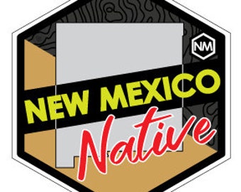 New Mexico State Native Sticker 3x3 inch