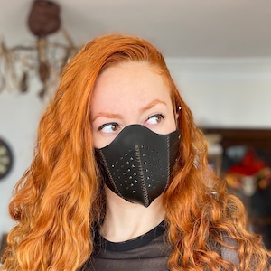 Leather Mask, Steampunk Motorcycle Mask