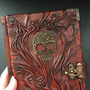 Leather Journal Vintage Skull, Book of Shadows
