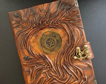Leather Personalized OM Yoga Journal, Spiritual Journal, Gifts for Yogis