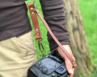 Correas de seguridad de cuero para cámara, accesorio para fotógrafo