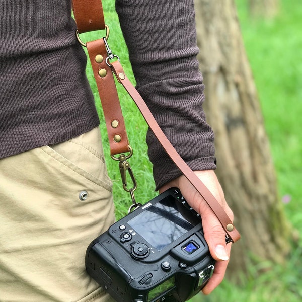 Leather Camera Safety Straps, Photographer Accessory