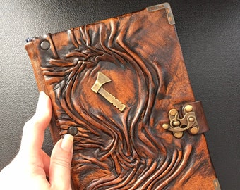 Bushcraft Journal, Personalized Leather Journal
