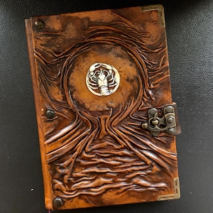 Diario de cuero del signo de Cáncer – Cuaderno astrológico con Cáncer – Regalo personalizado para el signo de Cáncer – Diario de cuero para niños con la Luna