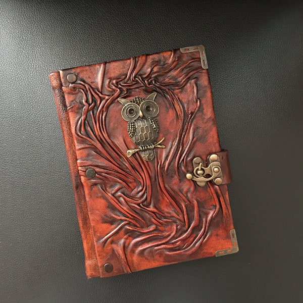 Owl Journal, Journal d’archétype spirituel, Carnet en cuir