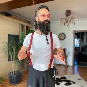 Mens Leather Suspenders, Classic Suspenders, Ring Bearer Outfit