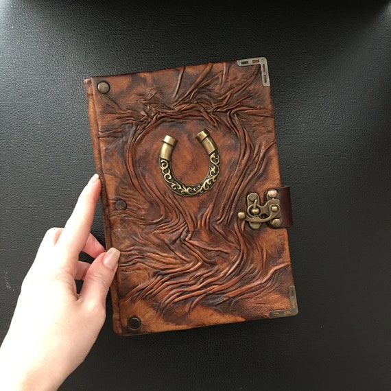Leather Equestrian Journal, Customized Western Notebook, Horse Lover Gift