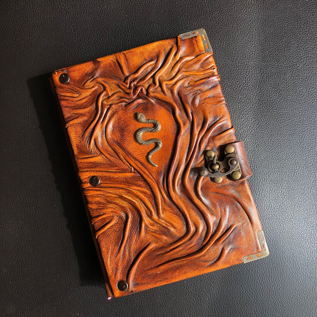 Snake Journal Kundalini Snake Leather Journal: Personalized Reiki Notebook - Etsy